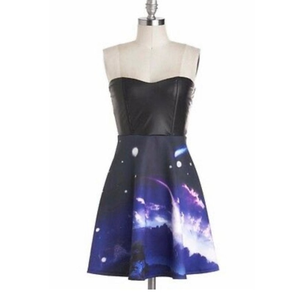 TicToc galaxy print strapless dress size medium - Picture 10 of 10